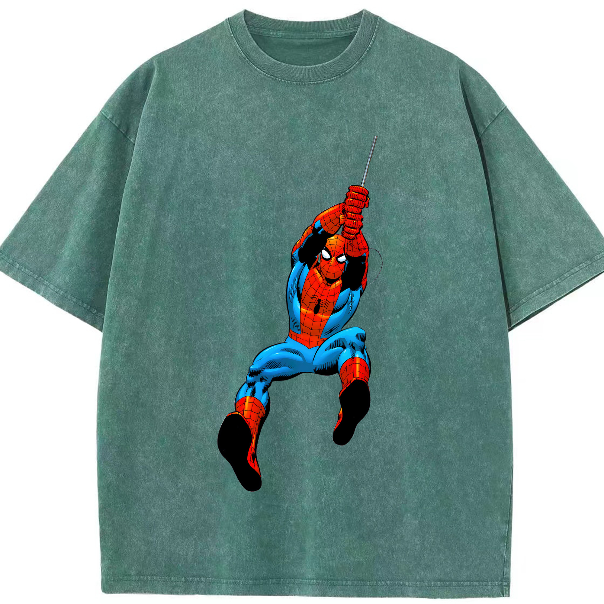 （画像用） Spider Man スパイダーマン 綿100% ヴィンテージ風 半袖Tシャツ（フロントプリント）
